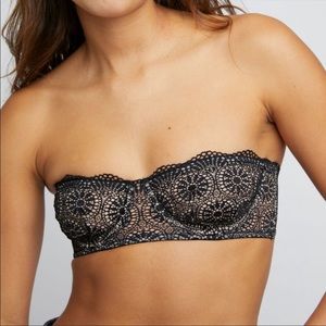 Free People Intimately Starla Underwire Bra Black Sz 34B